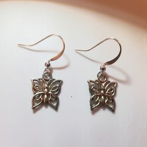 NEW Butterfly Tibetan Silver Earings